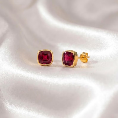 3ct cushion cut simulated red - 3ct,