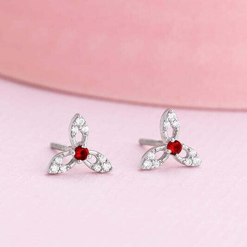 Round simulated red ruby - round,